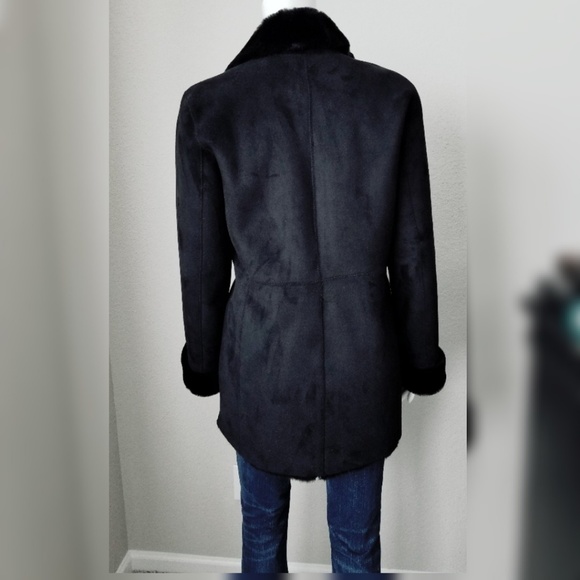 LOFT Black EUC faux suede jacket - Picture 2 of 3